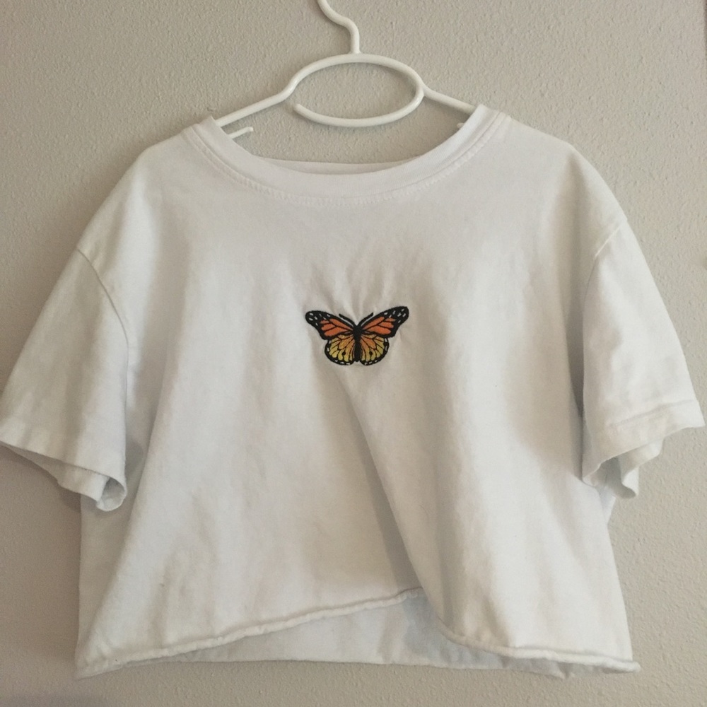 brandy melville butterfly crop